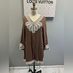 C Luca- S brown midi dress e106-21